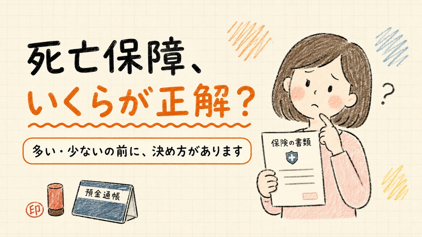 死亡保障、いくらが正解？　多い・少ないの前に、決め方があります